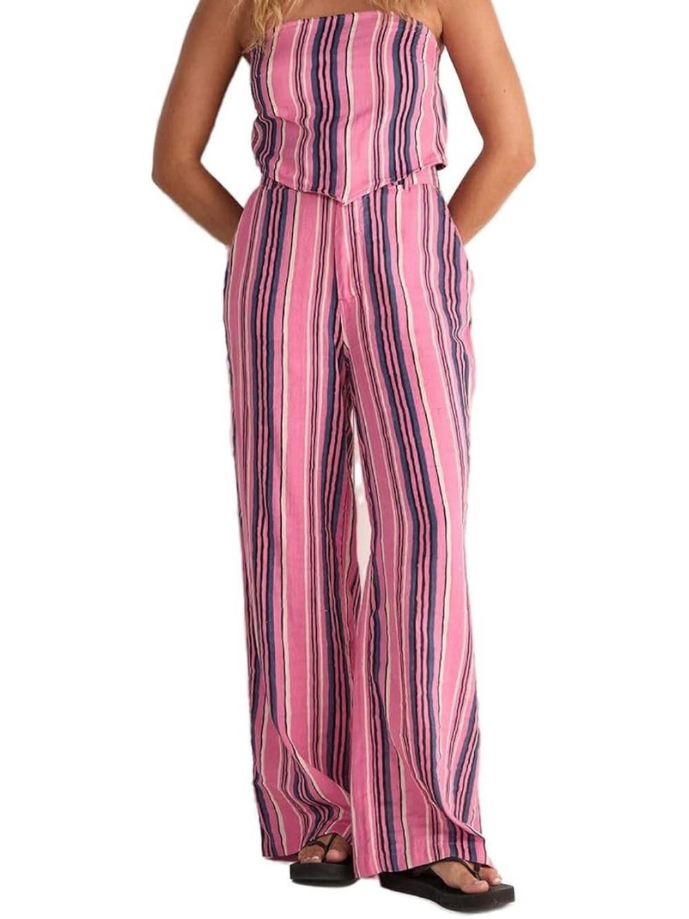 Nasty Gal Women's Stripe Baggy Pants new